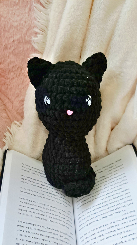 Black Cat Crochet Plush | Handmade Kitty Stuffed Animal | Cute Black Cat Plushie | Cat Lover Gift | Kawaii Crochet Cat