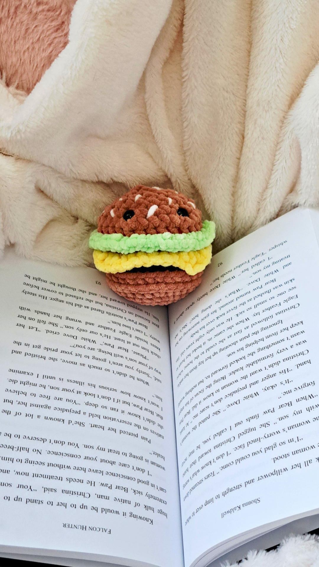 Chubby Burger Crochet Plush | Cute Hamburger Plushie | Food Plush | Kawaii Crochet Food | Handmade Amigurumi | Foodie Gift