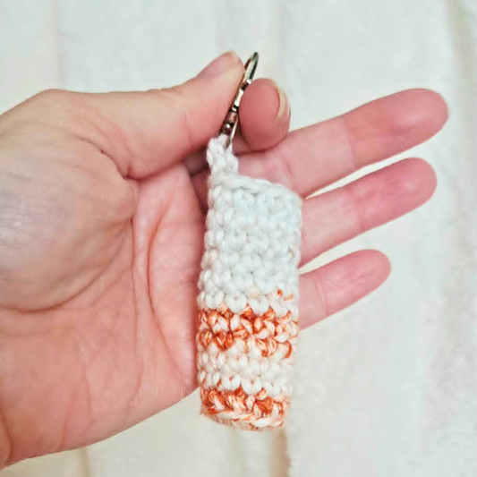 Crochet Lip Balm Holder Keychain | Handmade Chapstick Cozy | Lip Balm Keychain | Purse & Backpack Accessory