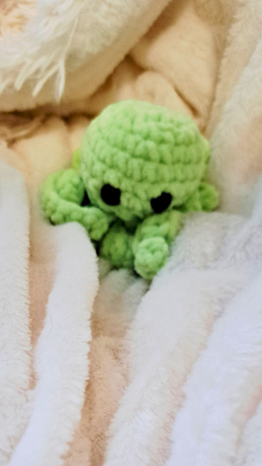 Mini Crochet Octopus Plush | Cute Green Octopus Stuffed Animal | Handmade Sea Creature Plushie | Small Amigurumi Octopus