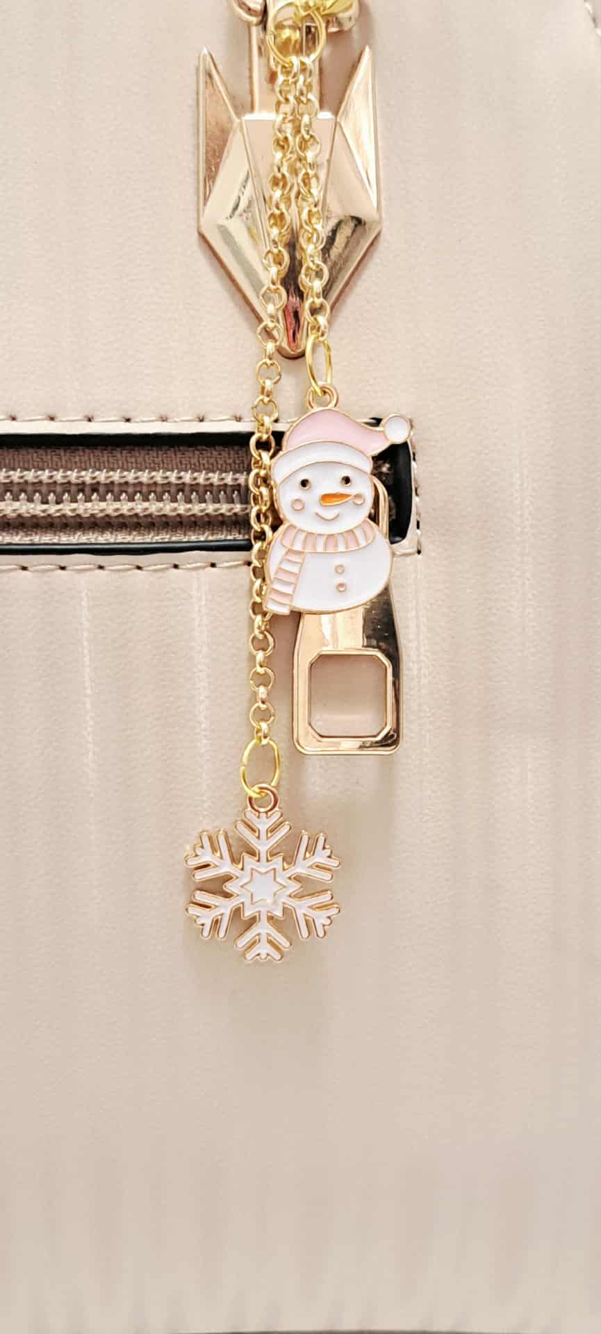 Snowman & Snowflake Zipper Charm