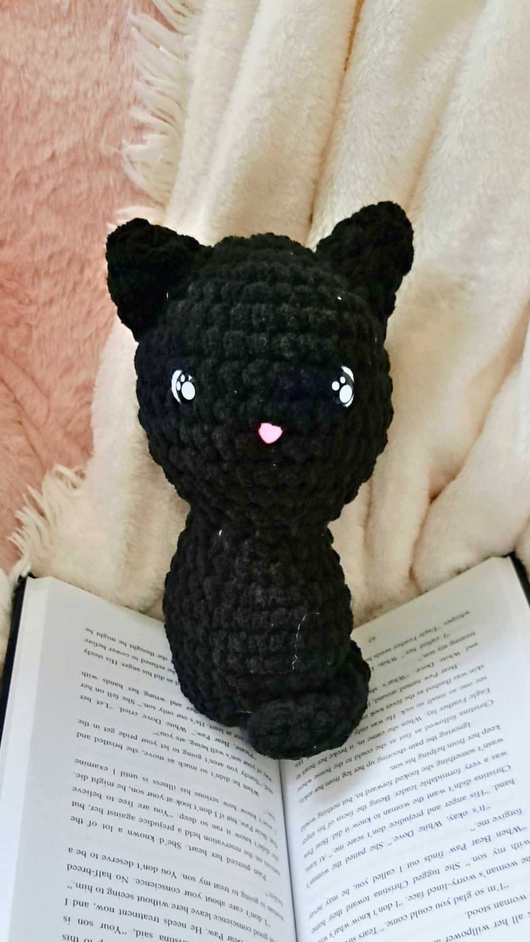 Black Cat Crochet Plush | Handmade Kitty Stuffed Animal | Cute Black Cat Plushie | Cat Lover Gift | Kawaii Crochet Cat