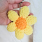 Crochet Flower Keychain | Plush Daisy Bag Charm | Soft Floral Keychain | Handmade Crochet Accessory