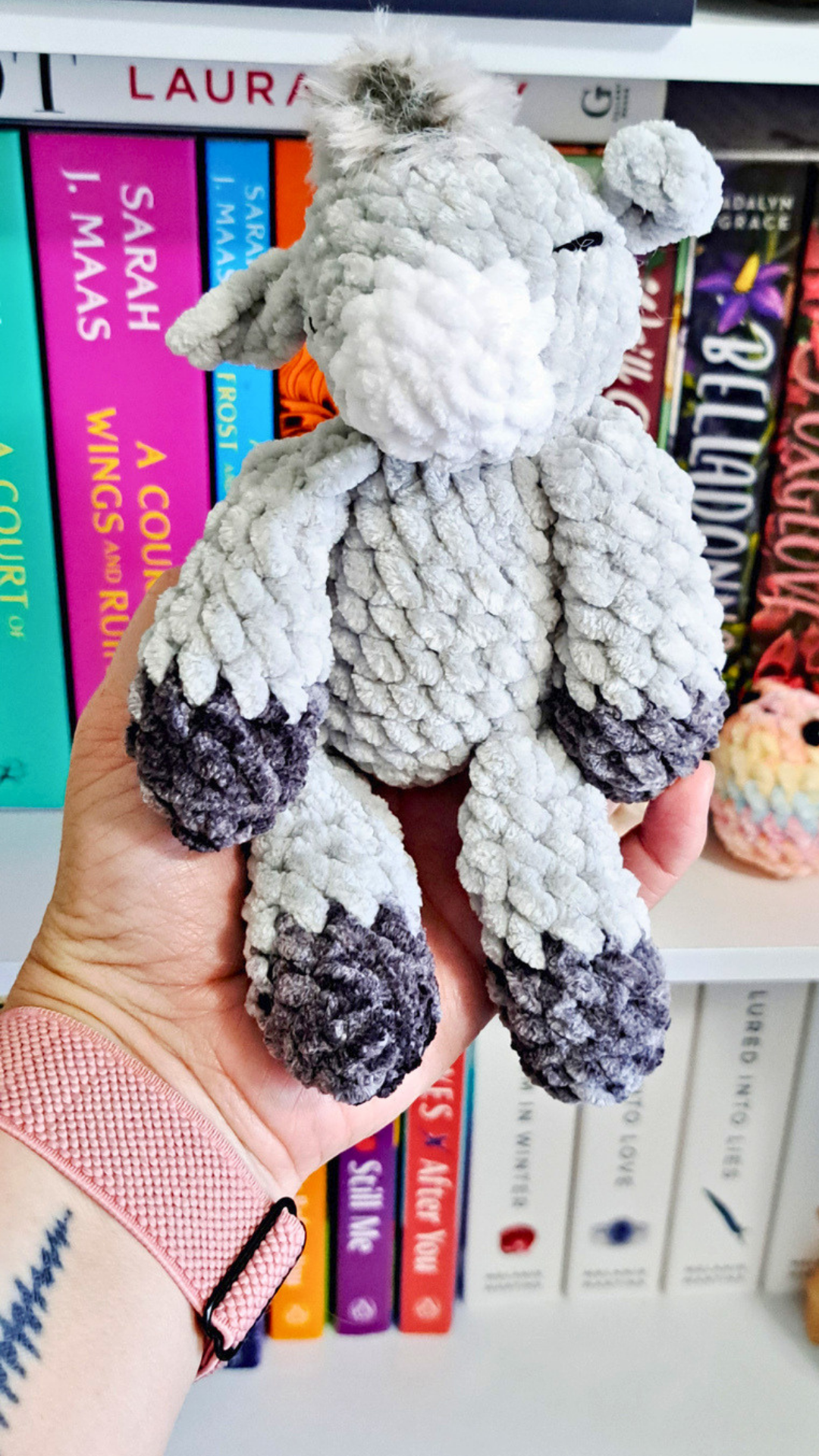 Sleepy Donkey Crochet Plush | Handmade Donkey Stuffed Animal | Soft Farm Animal Plushie | Amigurumi Donkey | Cute Donkey Gift