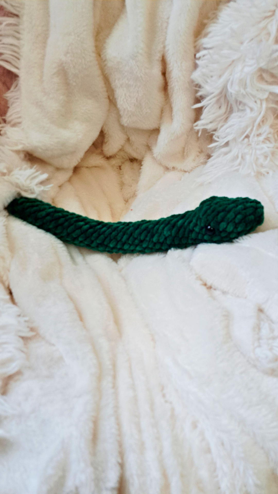 Small Crochet Snake Plush | Green Snake Stuffed Animal | Handmade Reptile Plushie | Cute Snake Gift | Amigurumi Snake