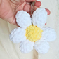 Crochet Flower Keychain | Plush Daisy Bag Charm | Soft Floral Keychain | Handmade Crochet Accessory
