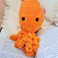 Large Crochet Squid Plush | Orange Squid Stuffed Animal | Handmade Ocean Plushie | Sea Creature Gift | Soft Crochet Squid