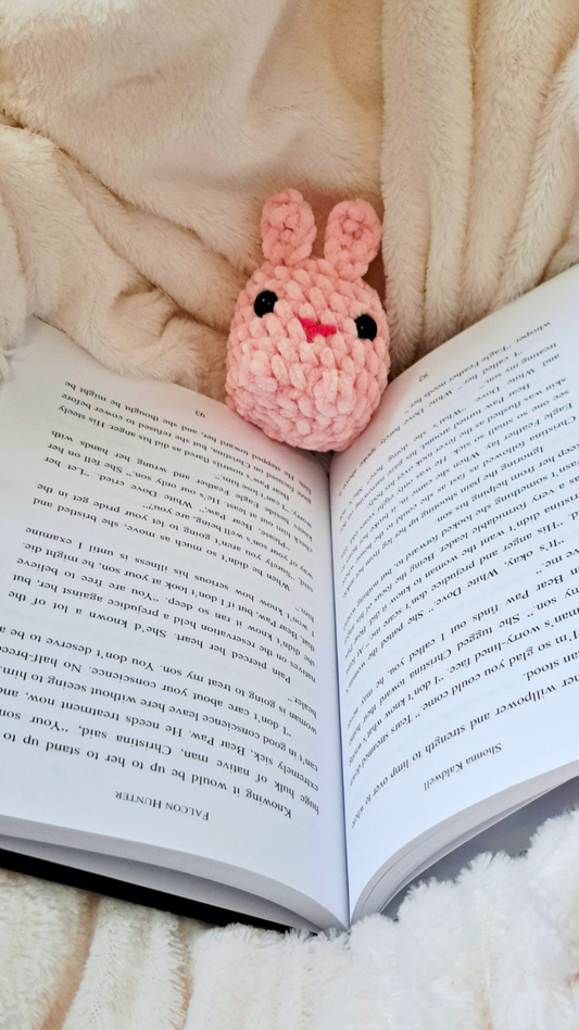 Pocket Bunny Crochet Plush | Mini Bunny Plushie | Cute Pink Rabbit | Handmade Pocket Plush | Easter Basket Gift