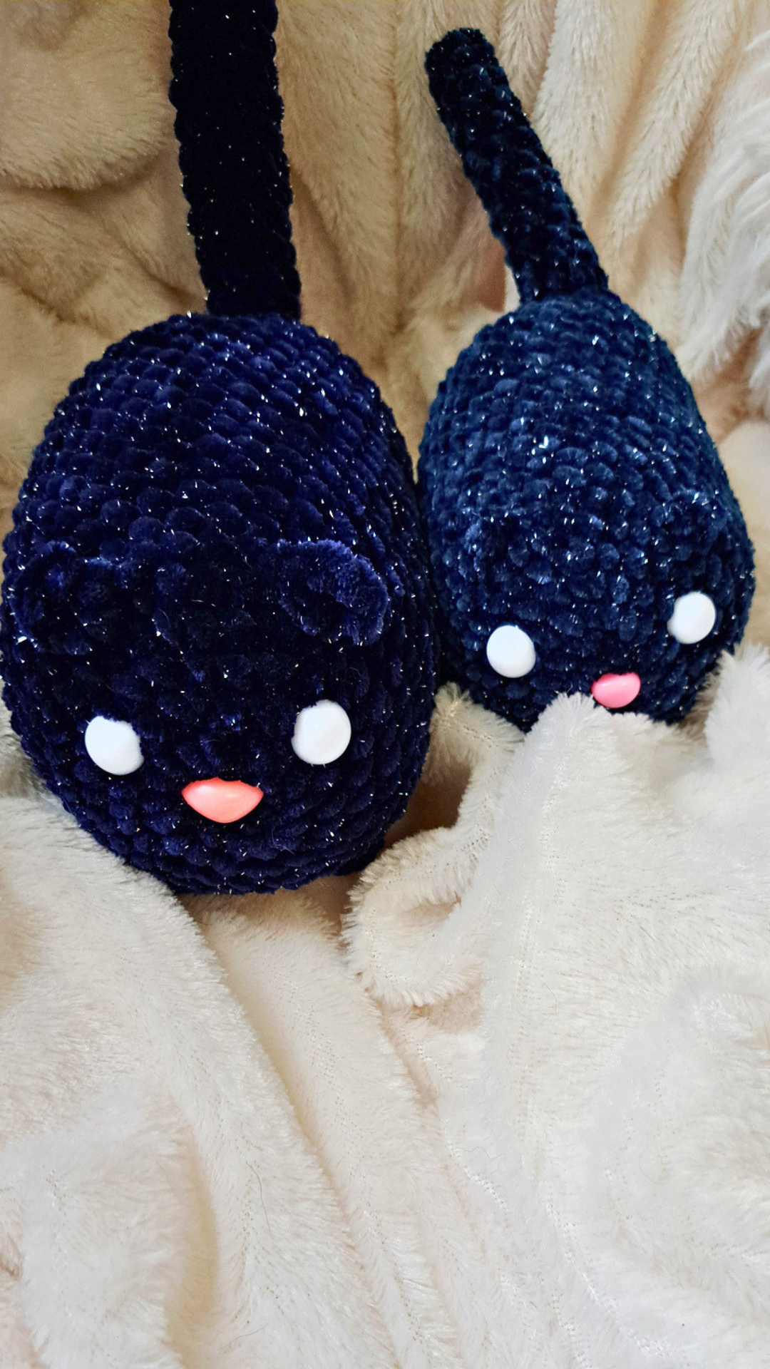 Moonlight Loaf Cat | Sparkly Crochet Cat Plushie
