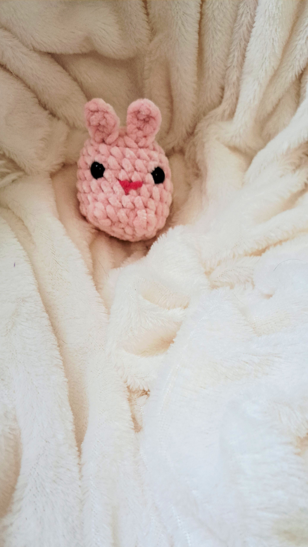 Pocket Bunny Crochet Plush | Mini Bunny Plushie | Cute Pink Rabbit | Handmade Pocket Plush | Easter Basket Gift