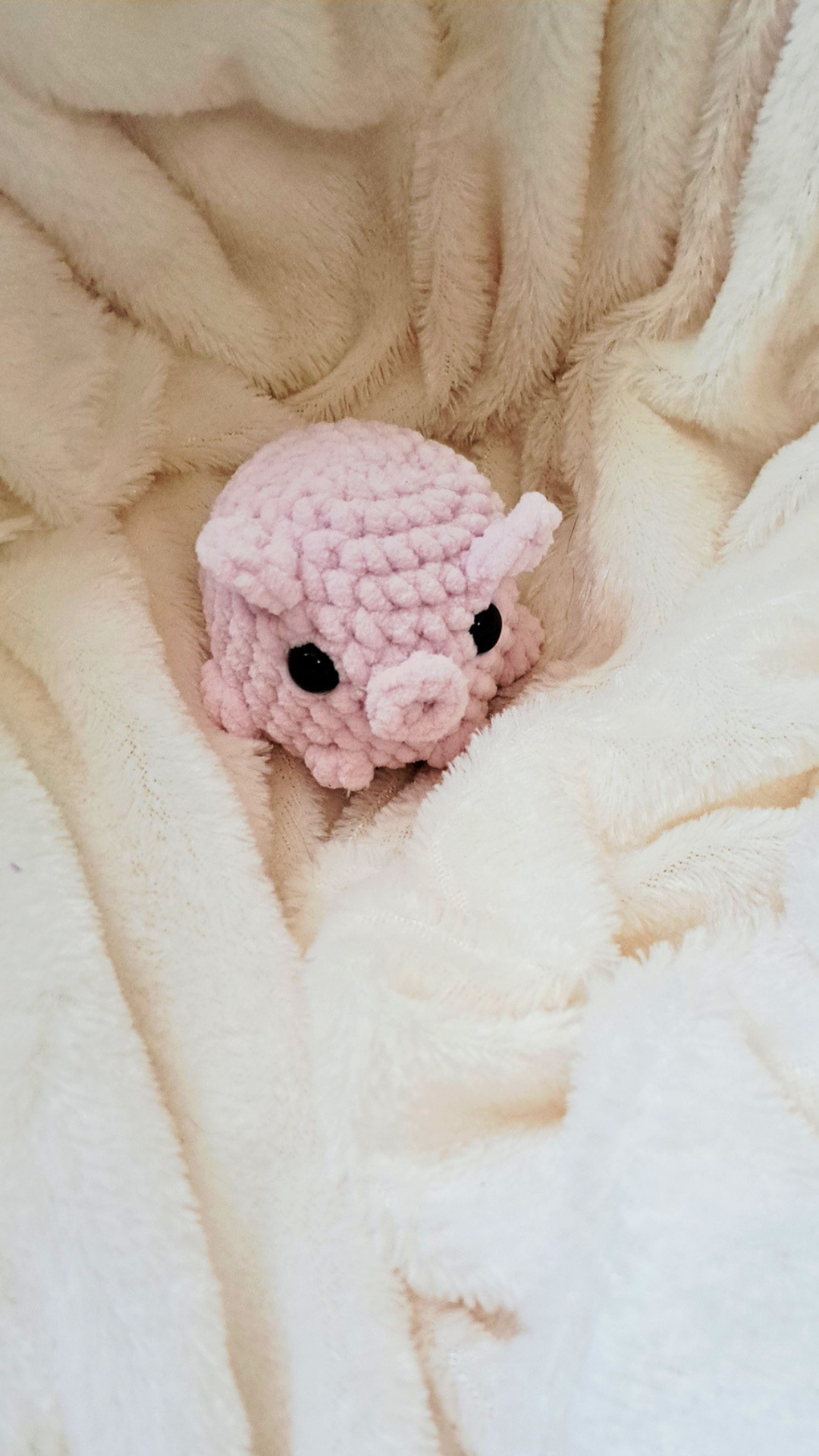 Tiny Pig | Mini Handmade Crochet Pig Plushie