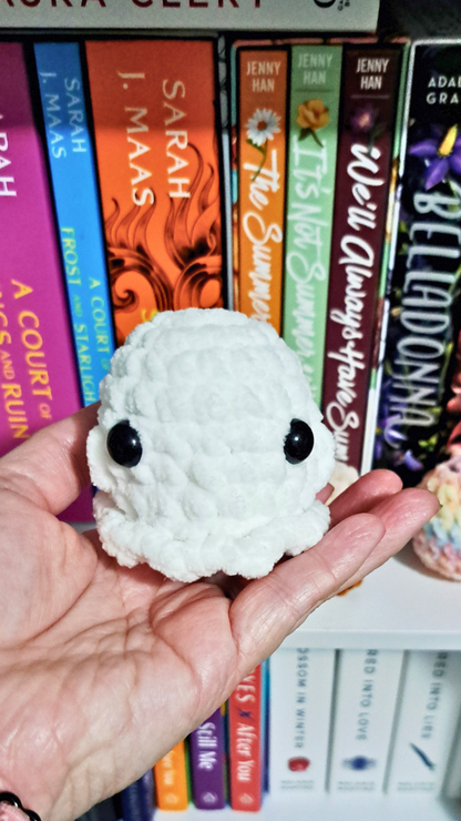 Crochet Ghost Plush | Cute Halloween Ghost | Chunky Ghost Plushie | Spooky Season Decor | Handmade Halloween Plush