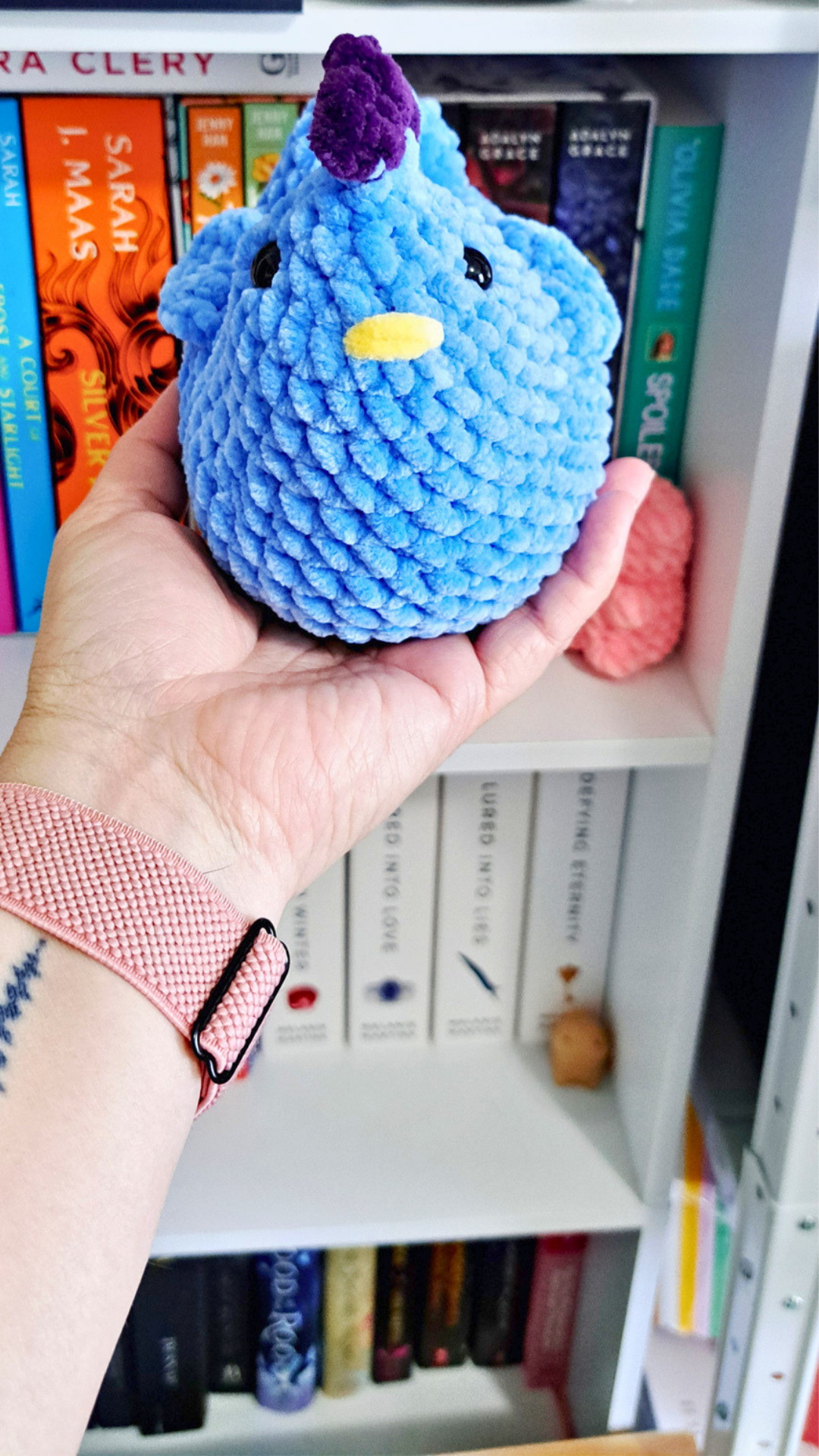Bluebell Chicken | Handmade Crochet Chicken Plushie