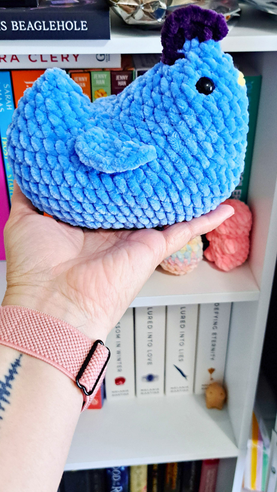 Bluebell Chicken | Handmade Crochet Chicken Plushie