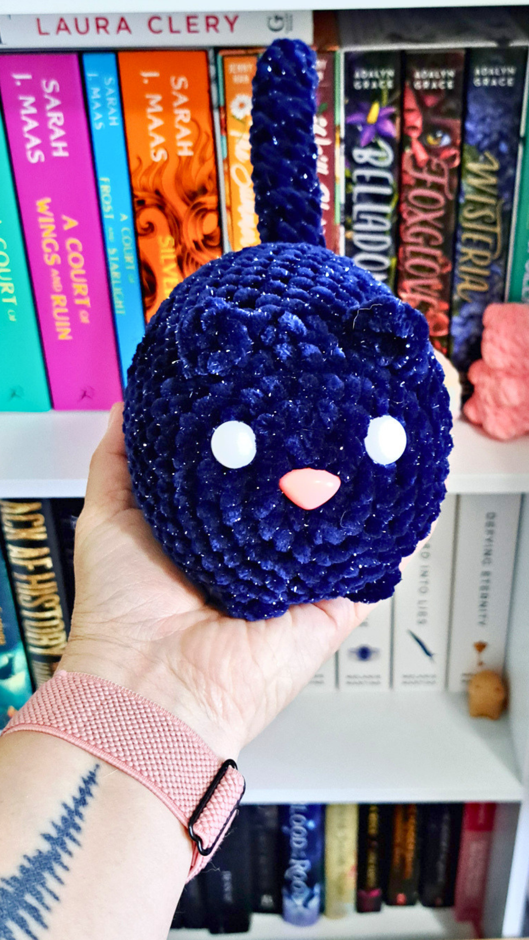 Moonlight Loaf Cat | Sparkly Crochet Cat Plushie
