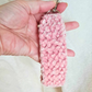 Crochet Wristlet Keychain | Velvet Wrist Strap | Handmade Keychain Wristlet | Soft Key Holder