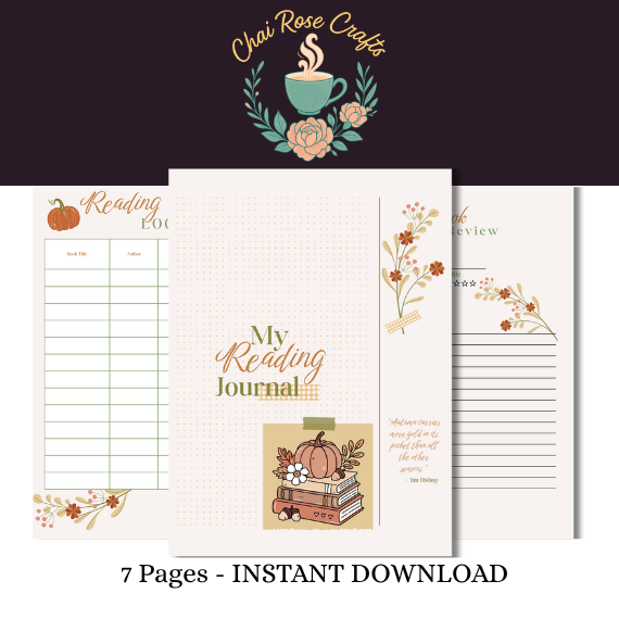 Fall Reading Journal | Digital Download (8.5x11, A4, A5)