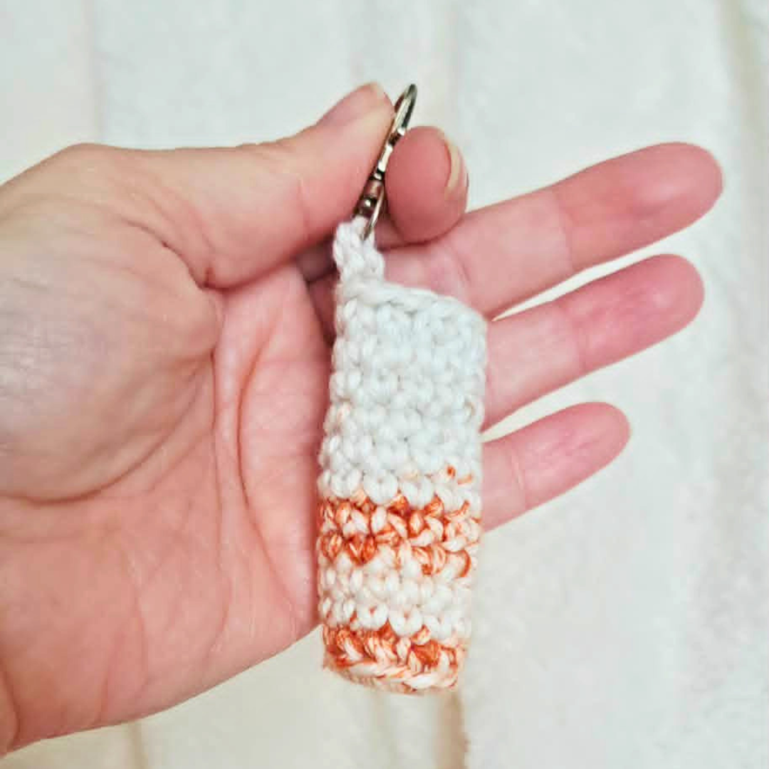 Crochet Lip Balm Holder Keychain | Handmade Chapstick Cozy | Lip Balm Keychain | Purse & Backpack Accessory