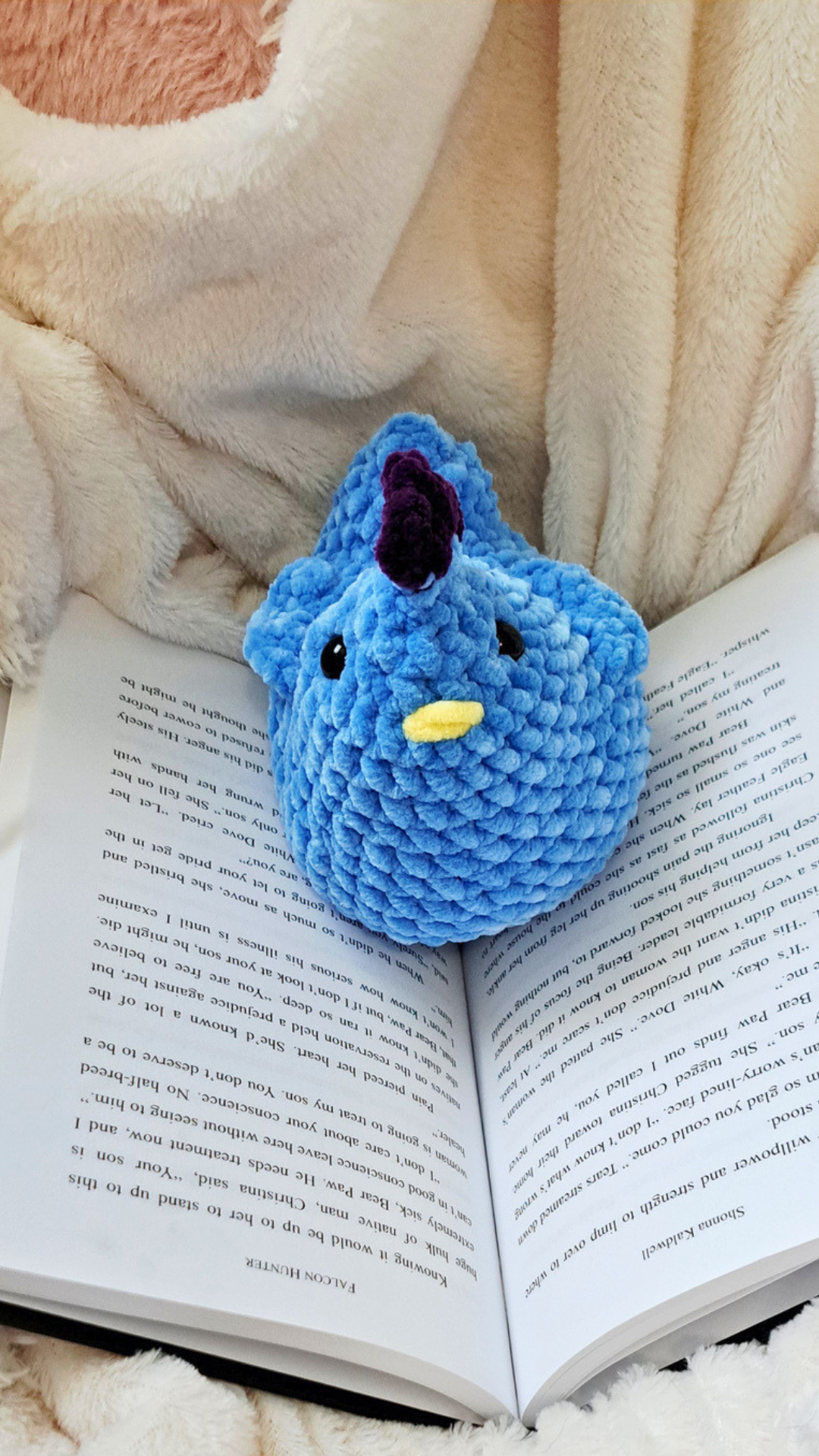 Bluebell Chicken | Handmade Crochet Chicken Plushie