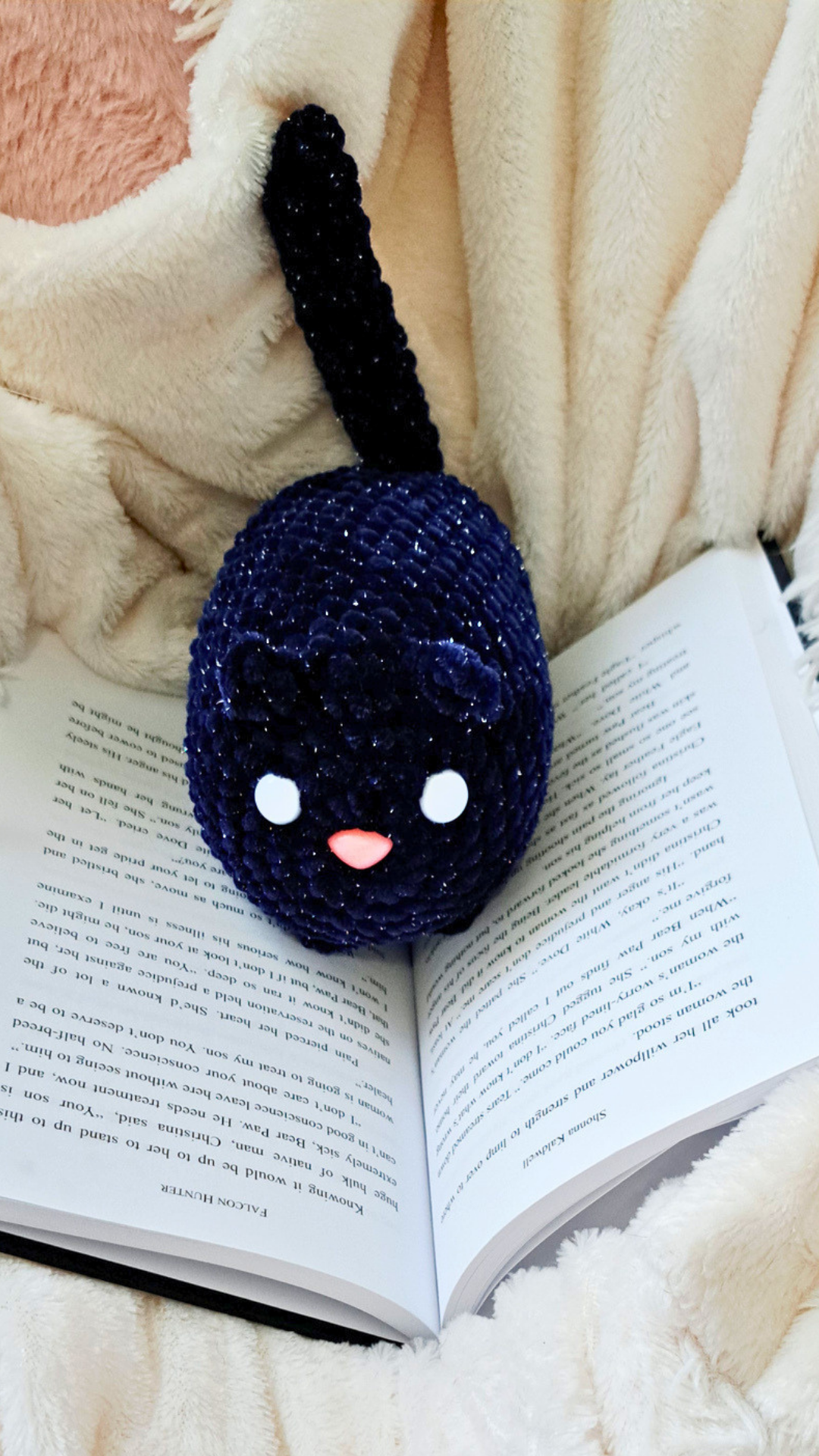 Moonlight Loaf Cat | Sparkly Crochet Cat Plushie