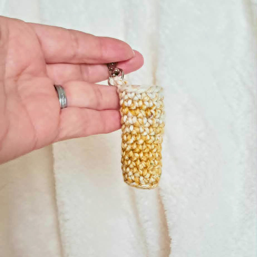 Crochet Lip Balm Holder Keychain | Handmade Chapstick Cozy | Lip Balm Keychain | Purse & Backpack Accessory