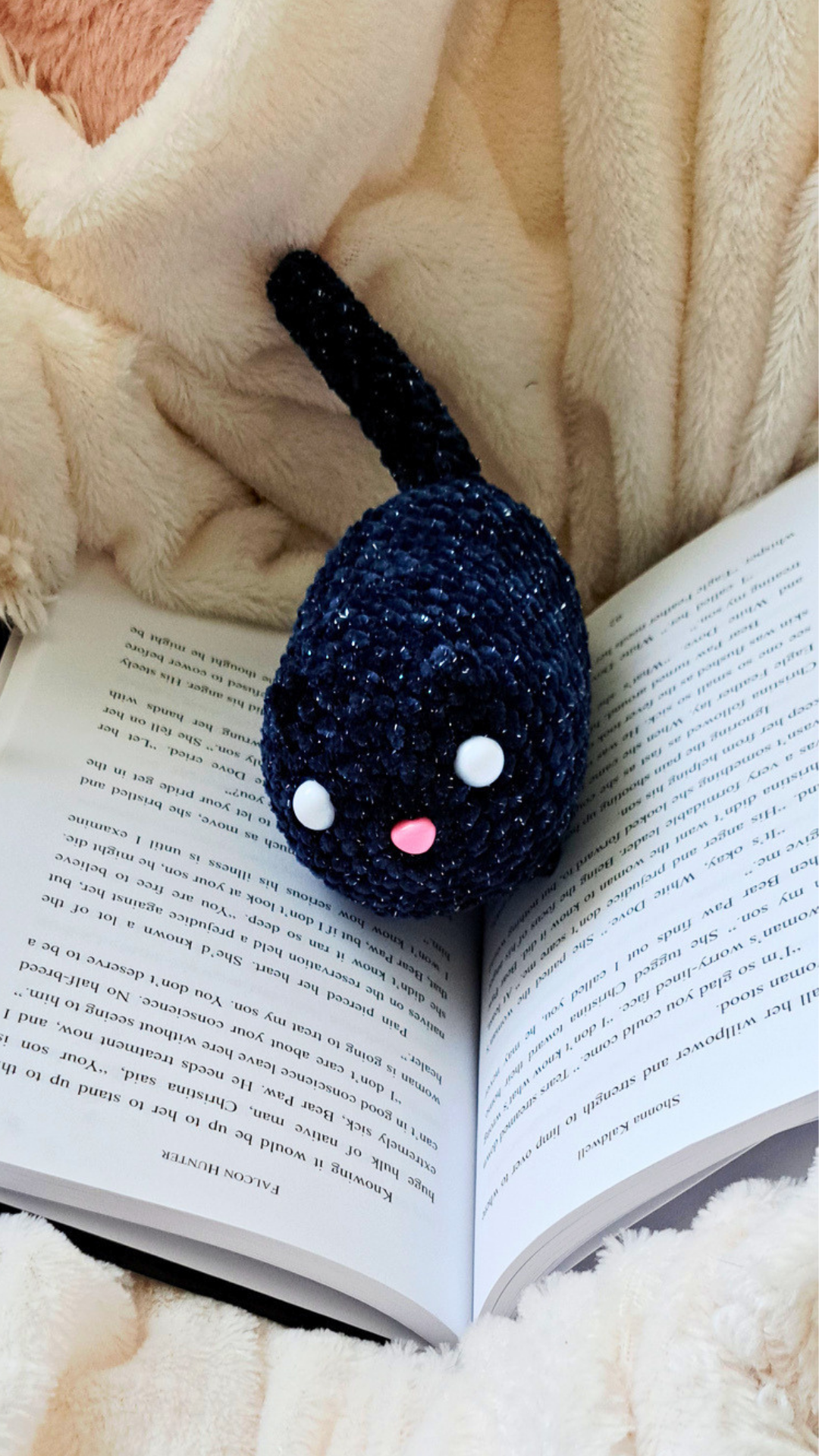 Moonlight Loaf Cat | Sparkly Crochet Cat Plushie