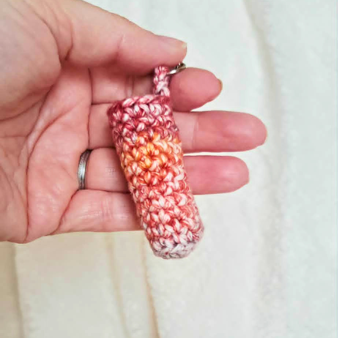 Crochet Lip Balm Holder Keychain | Handmade Chapstick Cozy | Lip Balm Keychain | Purse & Backpack Accessory
