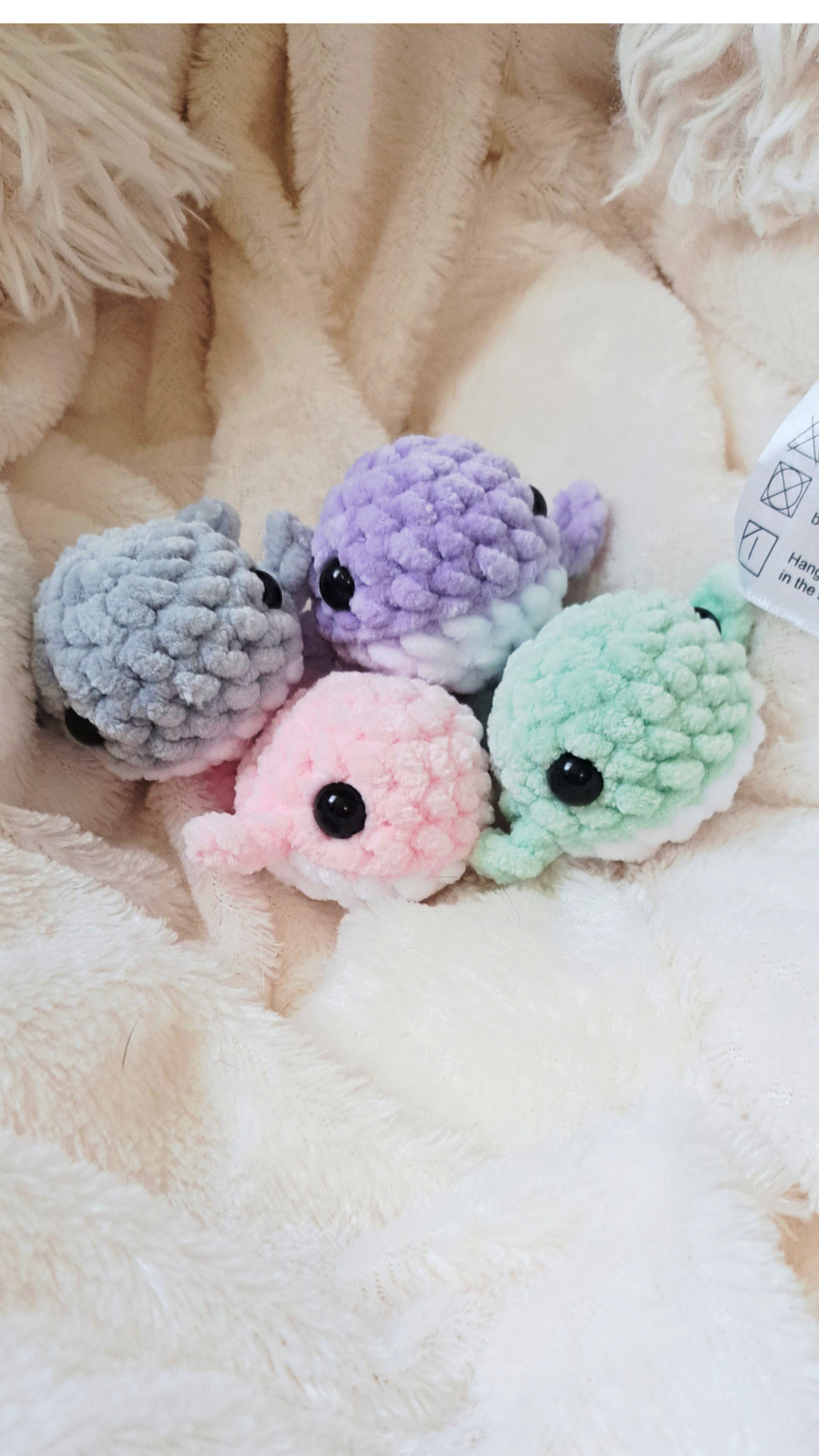 Mini Crochet Whale Plush | Pocket Whale Stuffed Animal | Handmade Ocean Plushie | Tiny Sea Animal | Cute Desk Buddy | Whale Gift