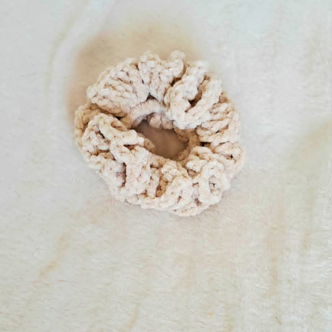 Crochet Scrunchie | Velvet Hair Scrunchie | Handmade Hair Accessory | Soft Crochet Hair Tie | Gift for Her