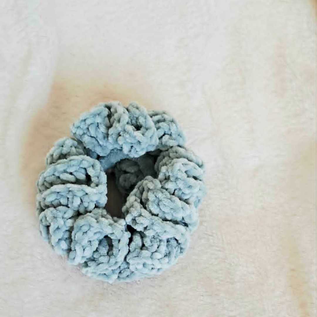 Crochet Scrunchie | Velvet Hair Scrunchie | Handmade Hair Accessory | Soft Crochet Hair Tie | Gift for Her