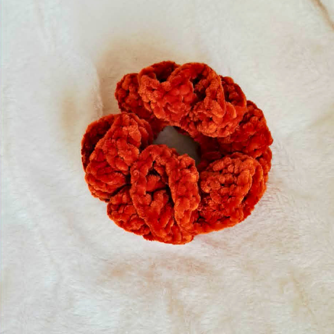 Crochet Scrunchie | Velvet Hair Scrunchie | Handmade Hair Accessory | Soft Crochet Hair Tie | Gift for Her