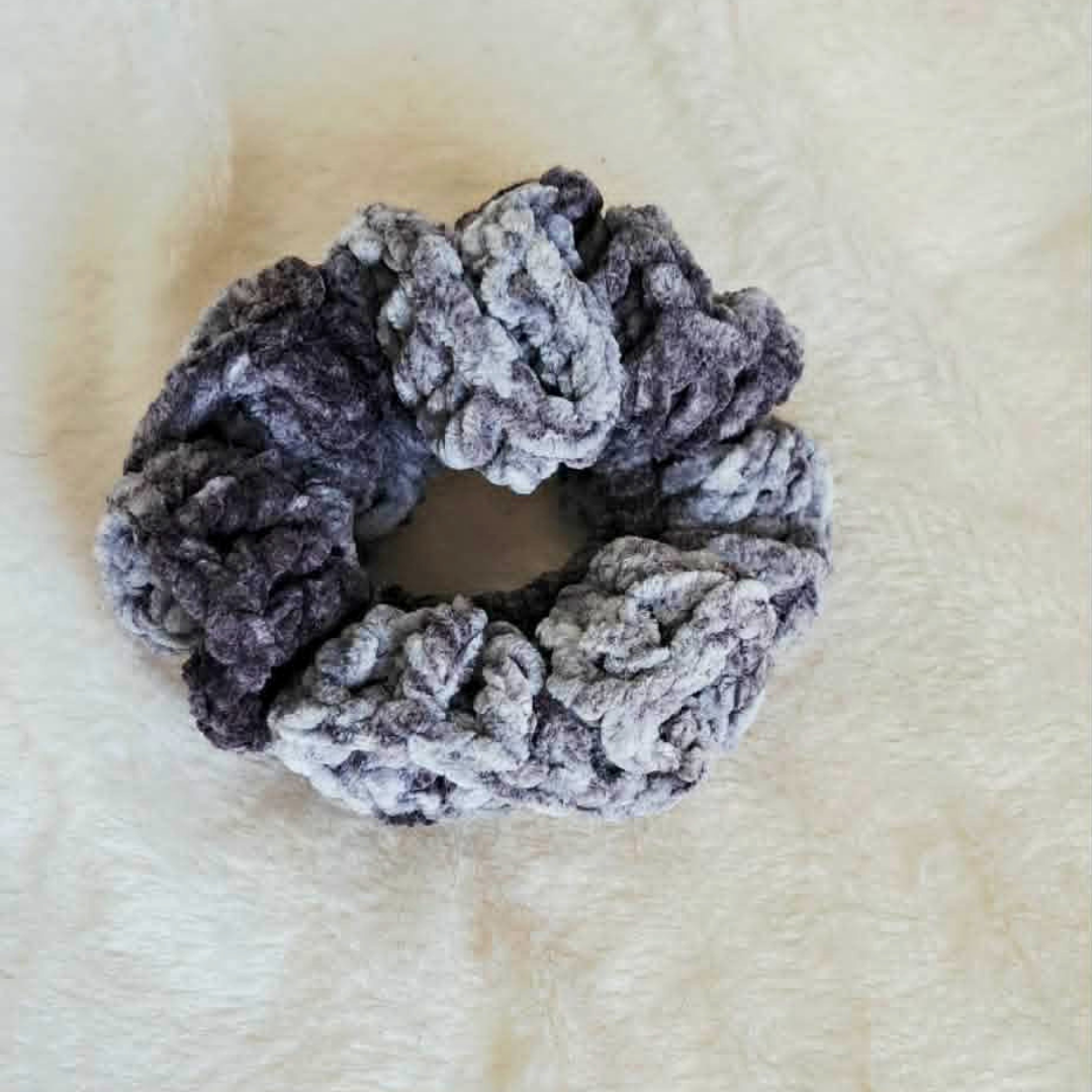 Crochet Scrunchie | Velvet Hair Scrunchie | Handmade Hair Accessory | Soft Crochet Hair Tie | Gift for Her