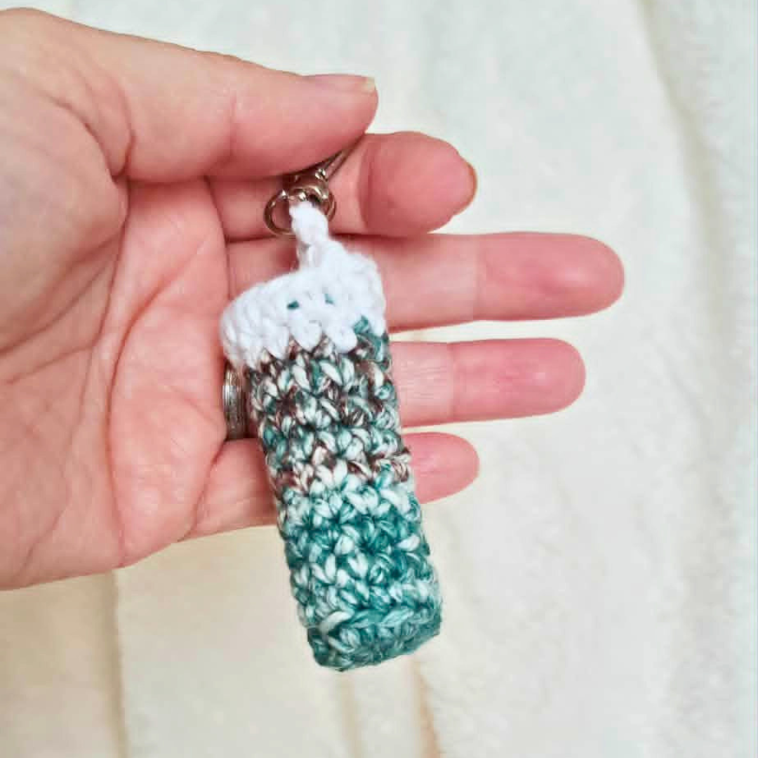 Crochet Lip Balm Holder Keychain | Handmade Chapstick Cozy | Lip Balm Keychain | Purse & Backpack Accessory
