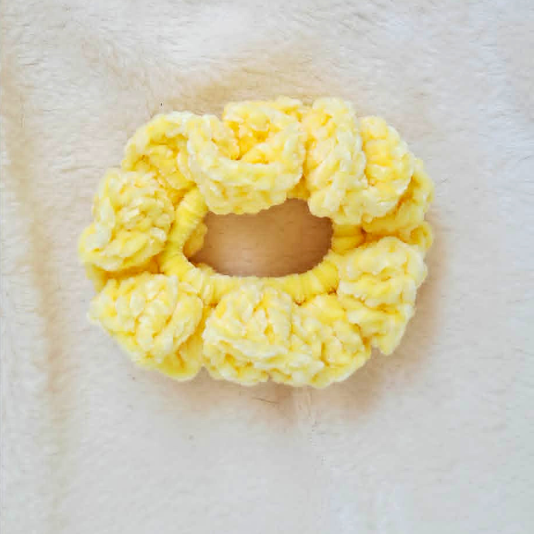 Crochet Scrunchie | Velvet Hair Scrunchie | Handmade Hair Accessory | Soft Crochet Hair Tie | Gift for Her