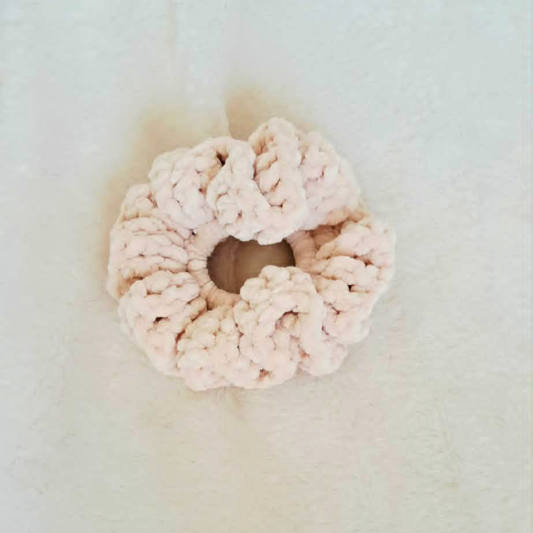 Crochet Scrunchie | Velvet Hair Scrunchie | Handmade Hair Accessory | Soft Crochet Hair Tie | Gift for Her