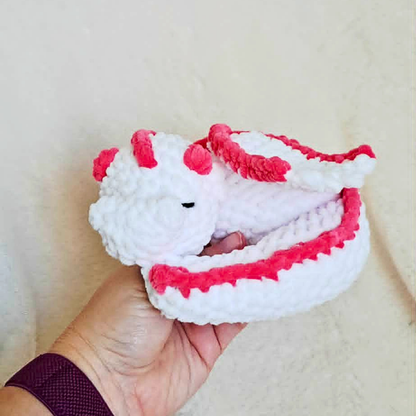 Crochet Sleeping Dragon Plush | Handmade Dragon Plushie | Fantasy Dragon Stuffed Animal | Cute Dragon Gift | Crochet Fantasy Plush