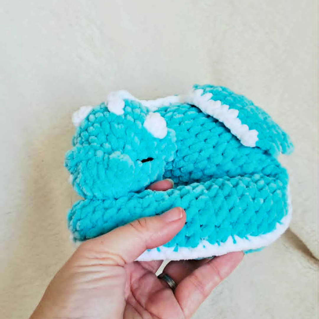 Crochet Sleeping Dragon Plush | Handmade Dragon Plushie | Fantasy Dragon Stuffed Animal | Cute Dragon Gift | Crochet Fantasy Plush