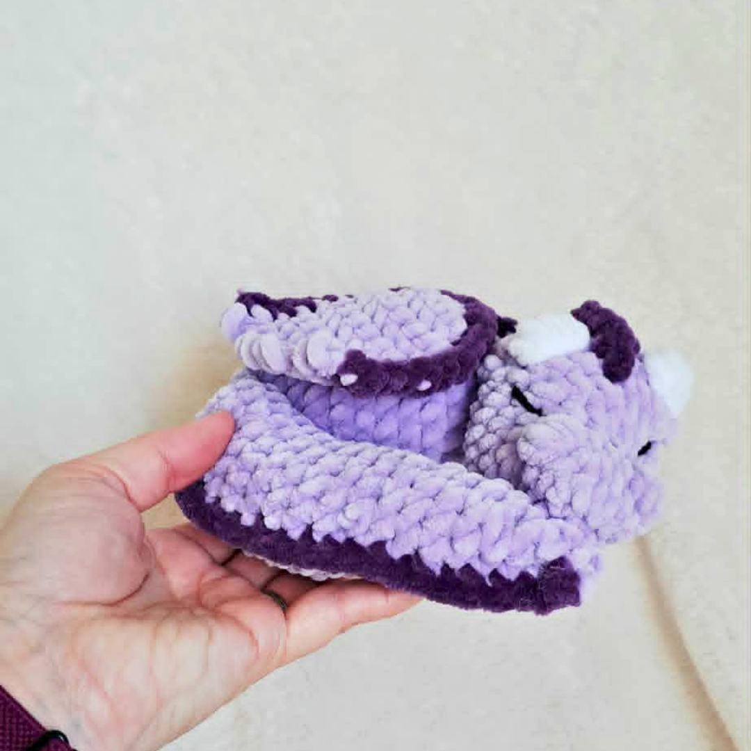 Crochet Sleeping Dragon Plush | Handmade Dragon Plushie | Fantasy Dragon Stuffed Animal | Cute Dragon Gift | Crochet Fantasy Plush