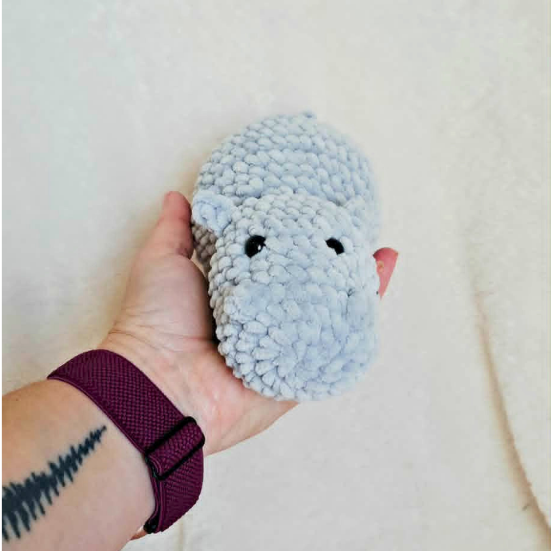 Crochet Hippo Plushie | Handmade Hippopotamus Stuffed Animal | Cute Crochet Animal | Soft Hippo Plush | Handmade Animal Gift
