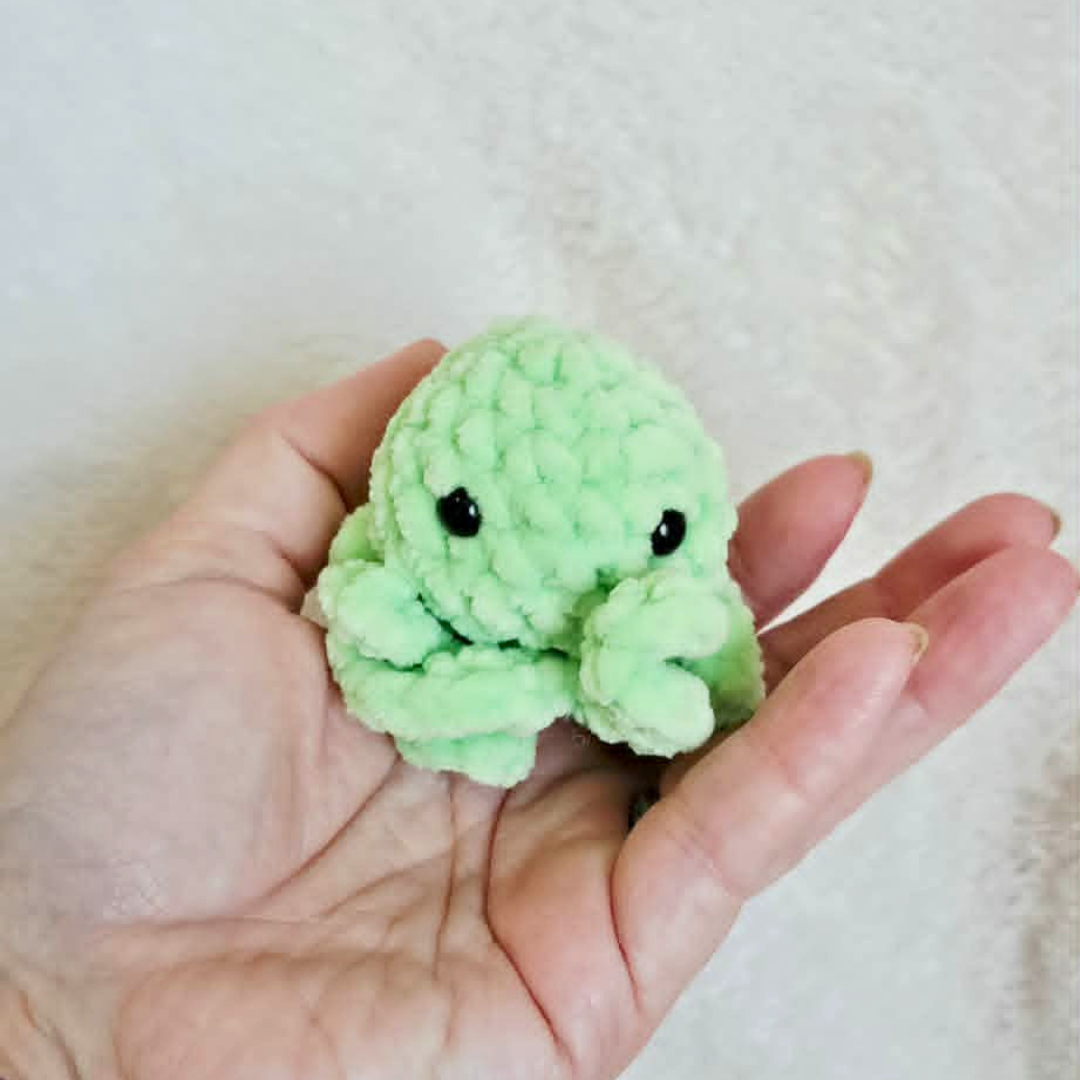 Tiny Crochet Worry Octopus | Mini Fidget Plush | Pocket Octopus | Handmade Sensory Buddy | Small Crochet Plushie