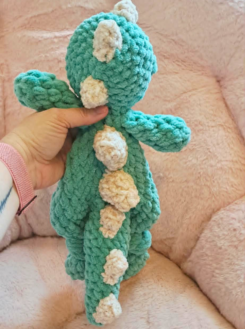 Mossy Snuggle Dino Lovey – A Gentle Guardian of Cozy Moments