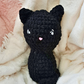 Black Cat Crochet Plush | Handmade Kitty Stuffed Animal | Cute Black Cat Plushie | Cat Lover Gift | Kawaii Crochet Cat
