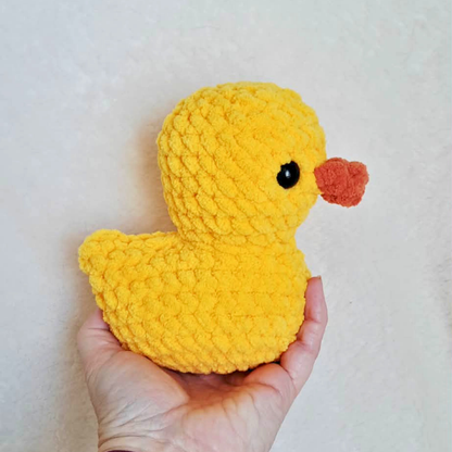 Crochet Rubber Duck Plush | Handmade Duck Stuffed Animal | Cute Chunky Duck Plushie | Yellow or White Duck | Duck Lover Gift