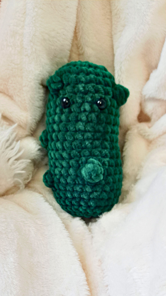 Crochet Pickle Plush | Cute Pickle Stuffed Animal | Funny Food Plushie | Pickle Keychain | Handmade Amigurumi | Pickle Lover Gift