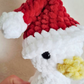 Crochet Goose in Santa Hat Plush — Handmade Christmas Goose Stuffed Animal