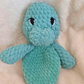 Mini Manatee Snuggler Crochet Plush | Handmade Sea Cow Lovey, Ocean Nursery Gift