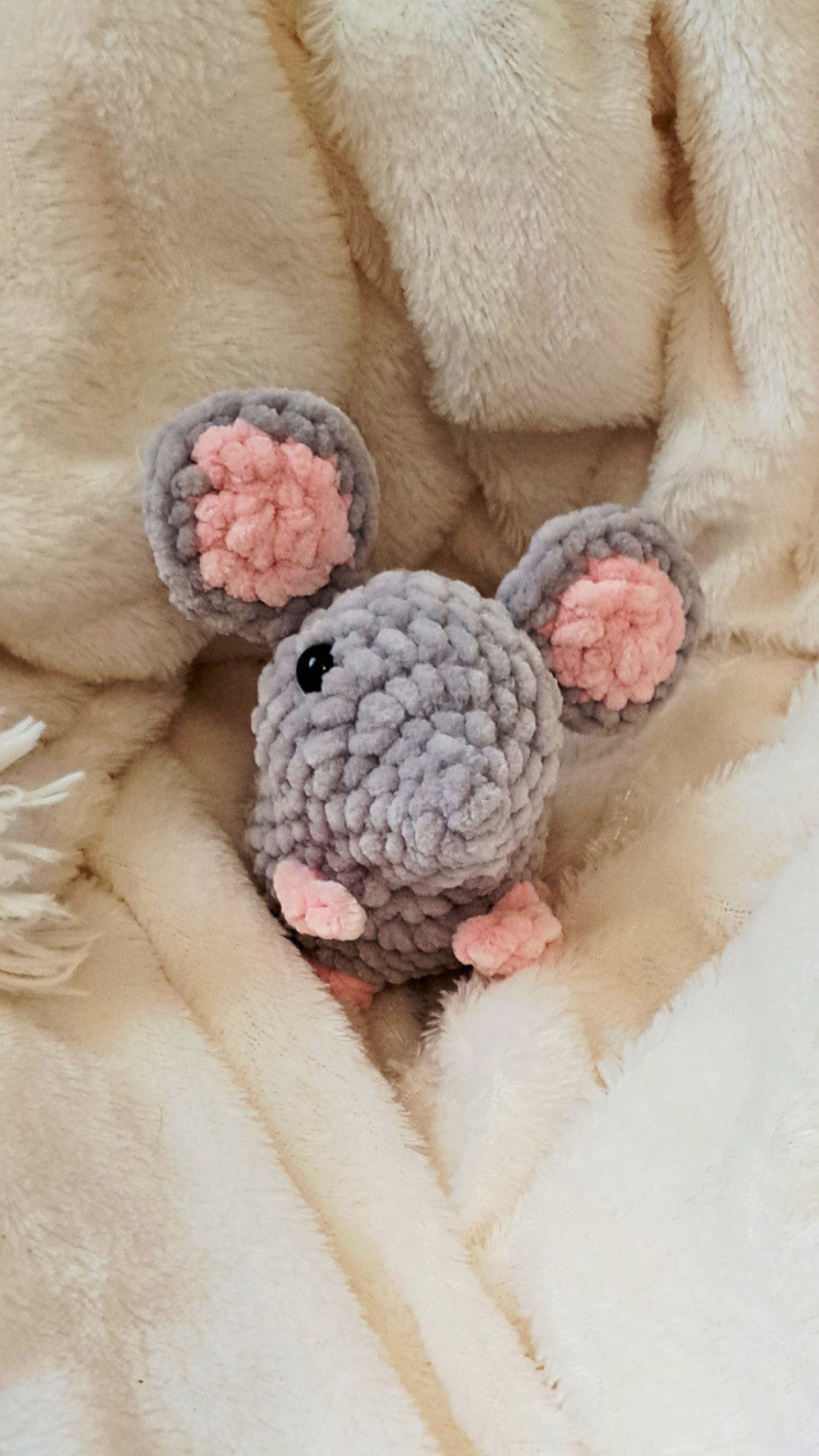 Crochet Mouse Plush | Cute Gray Mouse Stuffed Animal | Handmade Mouse Plushie | Soft Amigurumi Mouse | Mouse Lover Gift