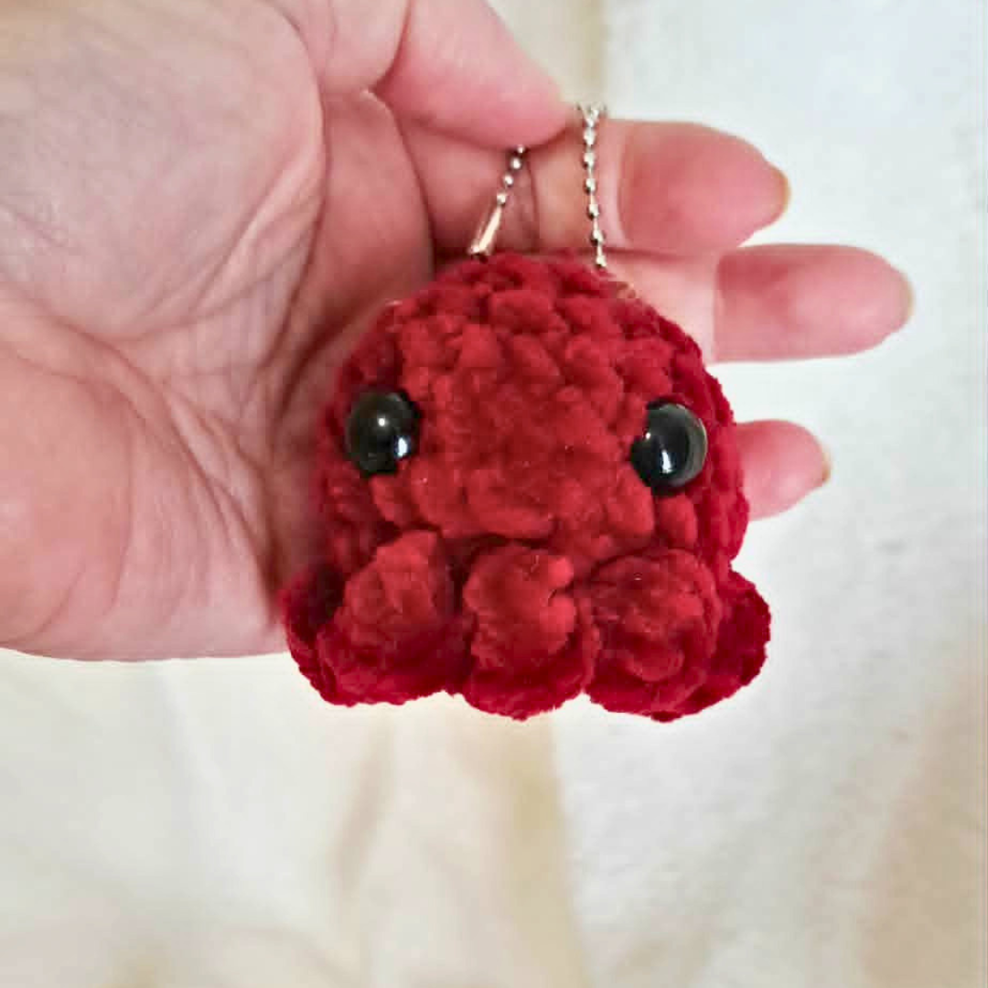 Mini Crochet Octopus Keychain | Plush Octopus Bag Charm | Cute Kawaii Sea Animal Keychain | Handmade Crochet Gift