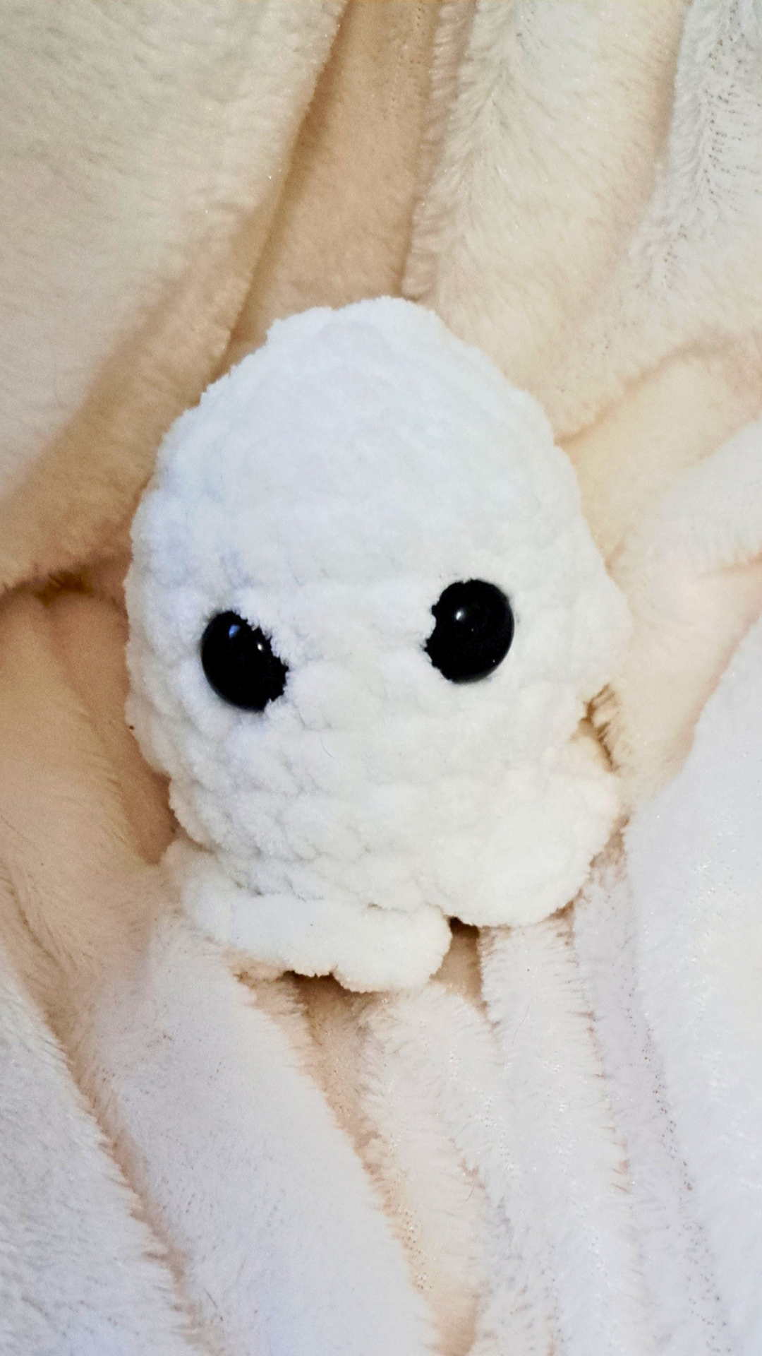 Crochet Ghost Plush | Cute Halloween Ghost | Chunky Ghost Plushie | Spooky Season Decor | Handmade Halloween Plush