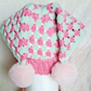 Crochet Hexi-Jester Hat – Handmade Whimsical Pom Pom Hat